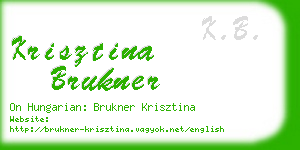 krisztina brukner business card